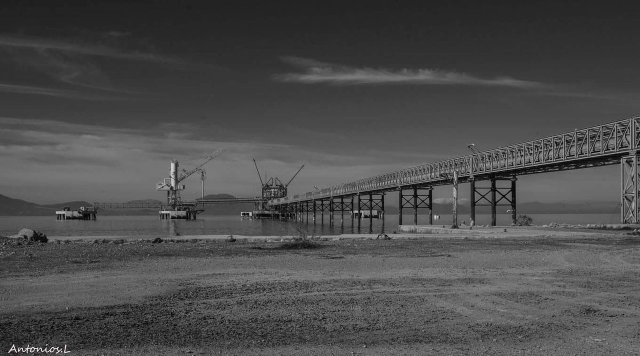 bridge - man made structure, transportation, connection, built structure, sky, architecture, outdoors, day, industry, no people, sea, nature, water