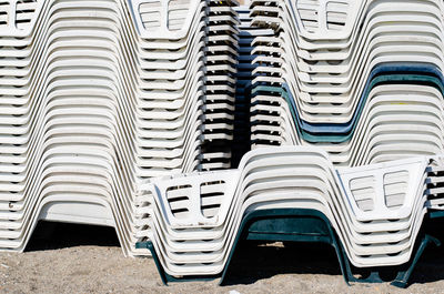 View of empty chairs in building