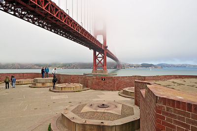 Golden gate bridge over sea