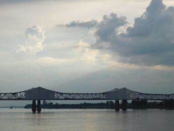 Bridge over water against sky