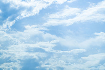 Low angle view of clouds in sky