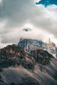 Panoramic view of mountains against sky