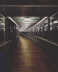 Empty railroad station platform