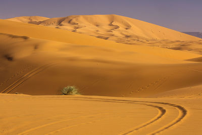 Scenic view of desert against sky