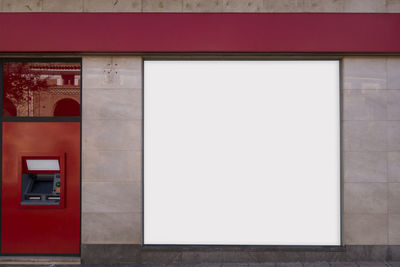 White wall of building