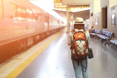 Train at railroad station