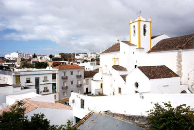 Buildings against sky in city