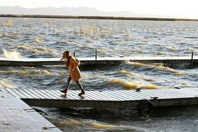 Pier in sea