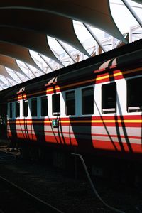 Train at railroad station platform