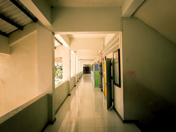 Empty corridor of building