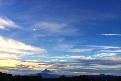 Scenic view of mountains against cloudy sky