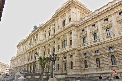 Low angle view of buildings against sky