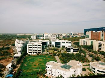 High angle shot of townscape