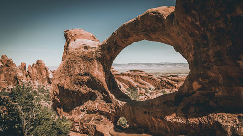 View of an arch rock formation