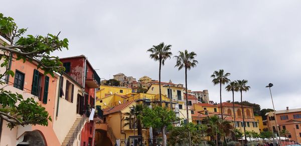 Low angle view of buildings against sky