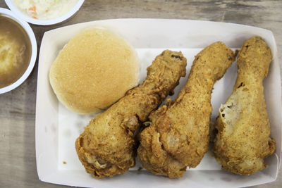 Close-up of food on table