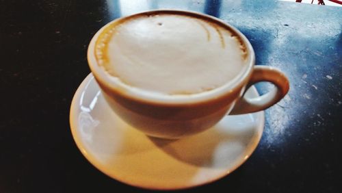 Close-up of coffee on table