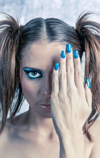 Close-up portrait of woman