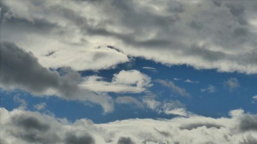 Low angle view of cloudy sky