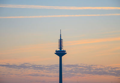 Tv tower against morning sky