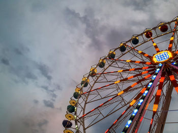 Low angle view of ferris wheel against sky