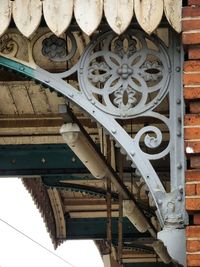 Low angle view of old bridge on building