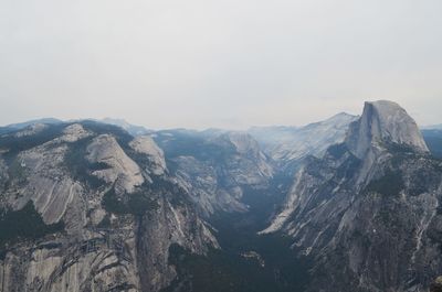 Scenic view of mountains against clear sky