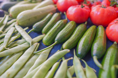 Full frame shot of vegetables for sale in market