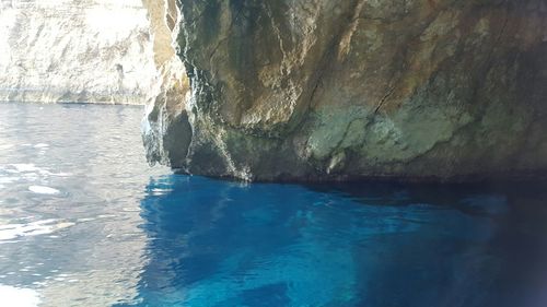 Rock formations in sea