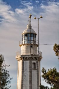 Low angle view of tower against sky