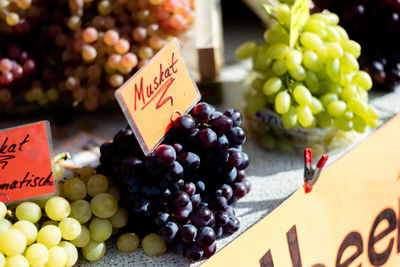 Fruits for sale at market stall