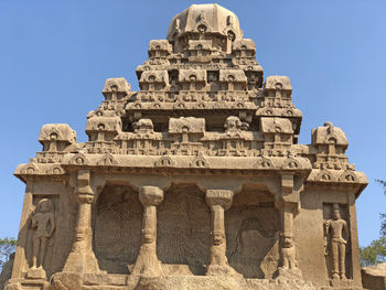 View of old ruins against clear sky