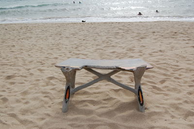 Partocular chair in the beach