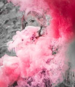 Close-up of multi colored smoke