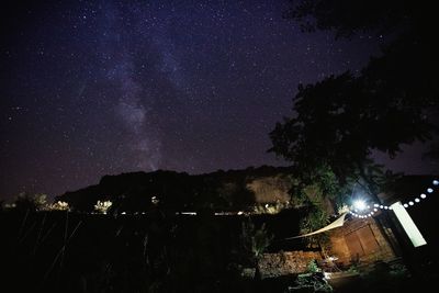 Low angle view of stars in sky