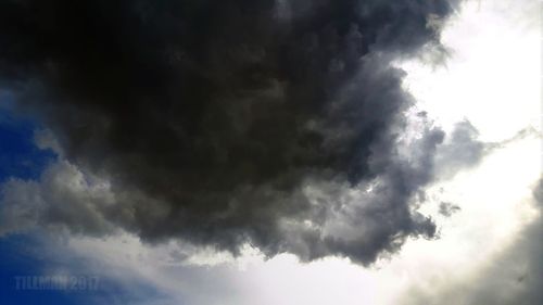 Low angle view of storm clouds in sky