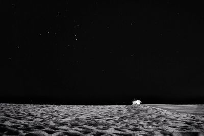 Scenic view of sea at dusk