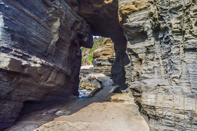 Rock formation in cave