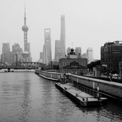 View of buildings at waterfront