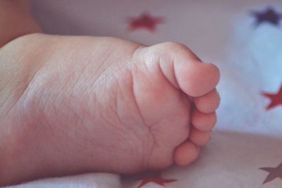 Close-up of baby feet