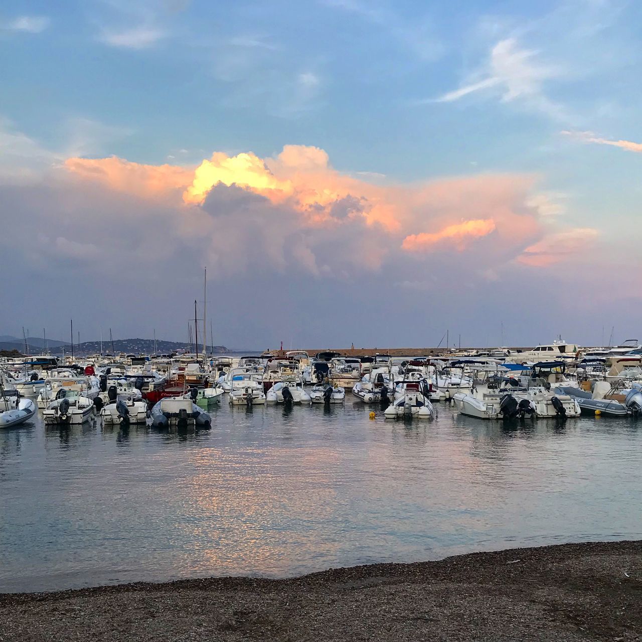 sky, water, cloud - sky, nautical vessel, transportation, mode of transportation, sea, sailboat, moored, harbor, nature, beauty in nature, scenics - nature, no people, sunset, tranquility, day, architecture, yacht, outdoors, marina