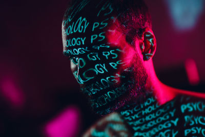 Close-up portrait of man