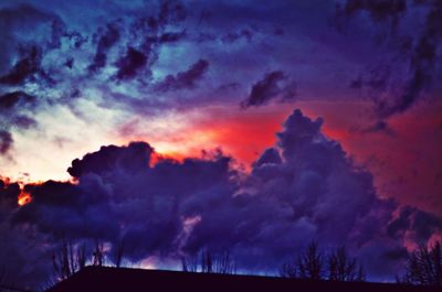 Low angle view of cloudy sky