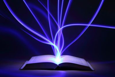 Light painting at night