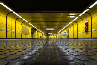 Surface level of empty subway station