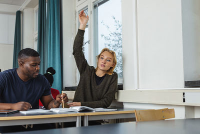 Students learning in classroom