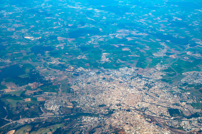 High angle view of sea shore