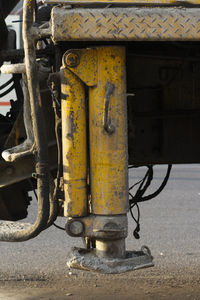 Close-up of rusty machine