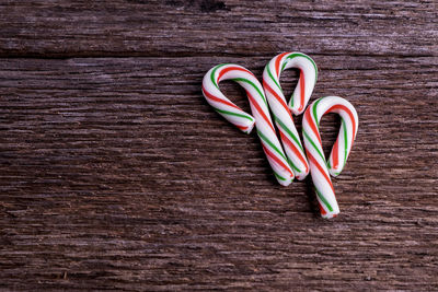 Close-up of multi colored candies on table