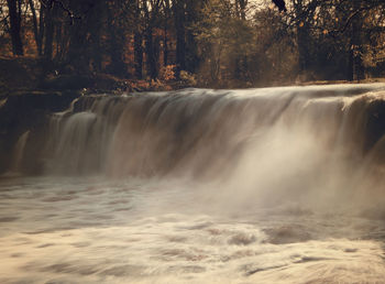 Scenic view of waterfall